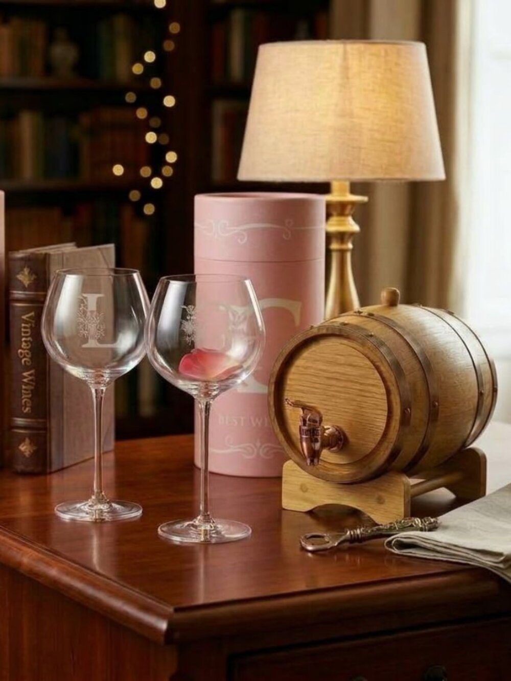 Home Bar with the Ultimate Monogrammed Wine & Beverage Bundle